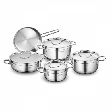 سرویس قابلمه 9 پارچه کرکماز مدل A1660 Korkmaz Alfa A1660 9 Peices Cookware Set