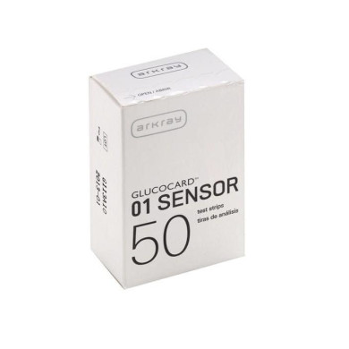  نوار تست قند خون آرکری مدل Glucocard-01 Sensor بسته 50 عددی  Arkray Glucocard-01 Sensor Test Strips pack of 50