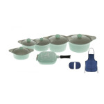 سرویس پخت و پز 15 پارچه ام جی اس مدل KC1513 MGS KC1513 Cookware Set 15 Pcs