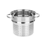 سرویس 3 پارچه قابلمه پاستا پز پارس استیل سری شف کد 001 Pars Steel Chef 001 Pasta Pot 3 Pcs