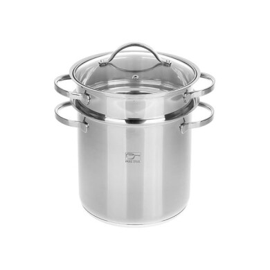 سرویس 3 پارچه قابلمه پاستا پز پارس استیل سری شف کد 001 Pars Steel Chef 001 Pasta Pot 3 Pcs