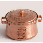 قابلمه مسی زنجان گلریز قلمکاری سنتی کد 10061 سایز 1 Zanjan Golriz copper pot, tradioitnal engraving, code 10061, size 1