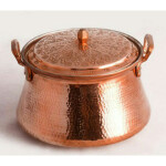  قابلمه مسی  گلریز قلمکاری کد 10041 سایز 2  Copper flower pot engraving code 10041 size 2