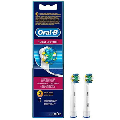 سری یدک مسواک برقی اورال-بی مدل Floss Action  بسته 2 عددی Oral-B Floss Action Electric Toothbrush Heads