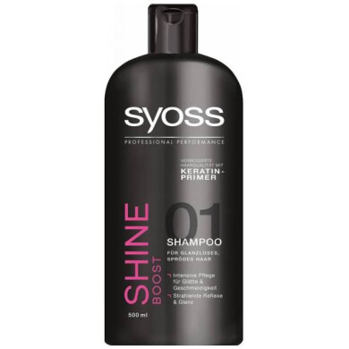 شامپو براق کننده سایوس مدل Shine Boost حجم 500 میلی لیتر Syoss Shine Boost Shampoo 500ml