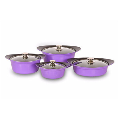 سرویس پخت و پز 8 پارچه کاج نچسب مدل ساینا KAJ Cookware Set Saina Model 8 Pcs