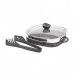 تابه گریل چدن دو طرفه نالینو مدل لورنز Lorenz  Fahita Nalino grill cast iron pan with twin outsole