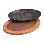 تابه چدن گریل مدل Sitrin (با زیره چوبی) Sitrin grill cast iron pan (with wooden outsole)