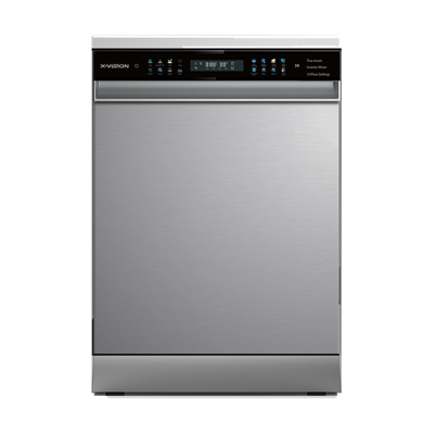 ماشین ظرفشویی ایکس ویژن مدل M160 رنگ نقره ای Xvision M160 dishwasher, silver color